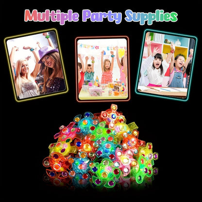 Party Favors LED Fidget-Spinner Wristbands in 12- or 30-Piece Packs for Glow-Themed Events