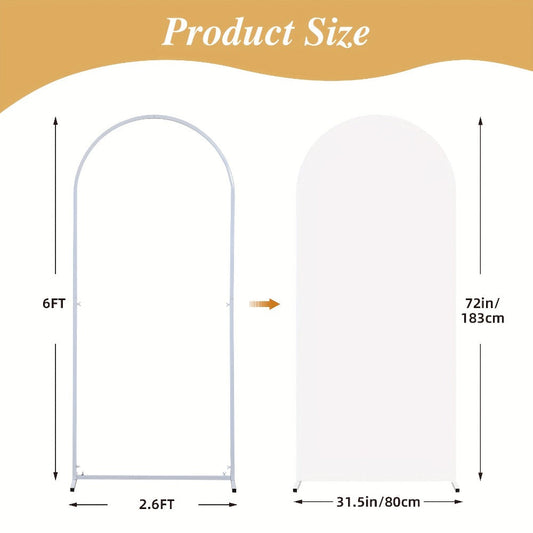 Arch Backdrop 6ft Spandex Photography Background – Stretchable Wrinkle-Free Polyester with Bottom Zipper for Party, Wedding, Gender Reveal & Birthday Photo Booth Prop