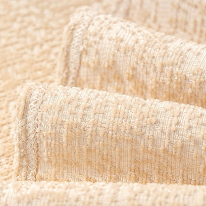 Sofa Cover 300 GSM Solid Chenille Throw with Fringe in Four Colors and Sizes from Single Seat to 71 x 150 Inches