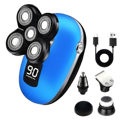Electric Shaver IPX6 Floating Rotary Head with Type-C Charging, LED Display and Five Listed Set or Head Options