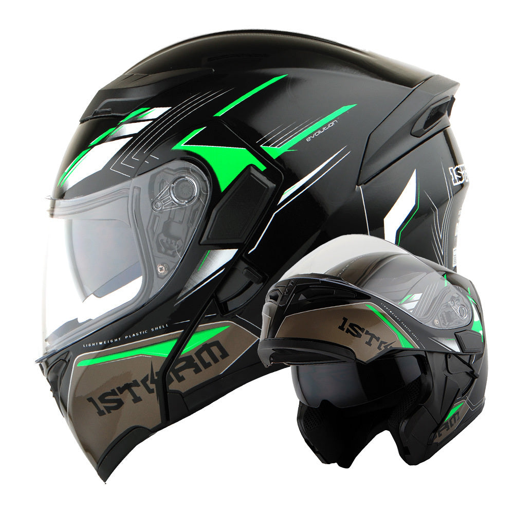 Motorcycle Modular Full Face Helmet Flip Up Dual Visor Inner Smoked Shield Lightweight Aerodynamic Thermoplastic Shell Removable Washable Interior for Men Women, Multiple Colors S M L XL