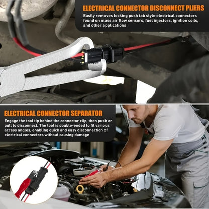 Terminal Connector Removal Tool Set 3-Piece - Automotive Wiring Harness Repair Kit with Pry Bar, Cutting Pliers & Storage Pouch, Circuit Terminal Separator for Car Truck Motorcycle DIY Electrical Repair