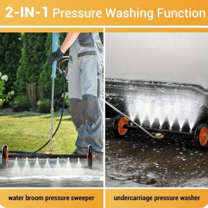 Undercarriage Cleaner with 4000 PSI Rating, Seven Nozzles, Rolling Bar and Three Extension Wands
