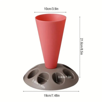 17-Piece Piping Bag Holder and Icing Nozzle Set for Cakes, Cupcakes, Cookies and Home Baking