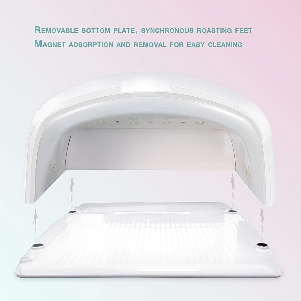 Rechargeable UV LED Nail Lamp with 33 Light Beads, Four-Button Display and Three Style Options