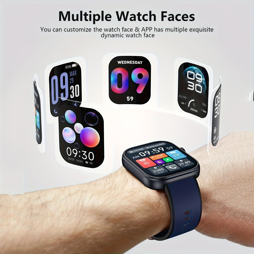 Smartwatch – Smart Bracelet 1.83" Full Touch – Wireless Calling, Message Notifications, Fitness & Multi-Sport Tracker, Heart Rate…