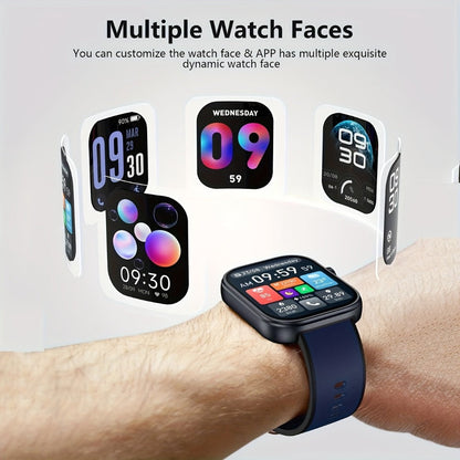 Smartwatch – Smart Bracelet 1.83" Full Touch – Wireless Calling, Message Notifications, Fitness & Multi-Sport Tracker, Heart Rate…