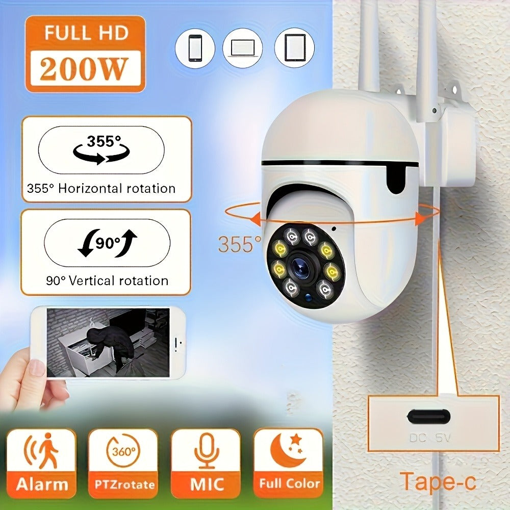 PTZ Dome Security Camera 1080P WiFi 2-Pack Outdoor Indoor, AI Auto Tracking, 360° Pan Tilt, Color Night Vision, Motion Alarm – Wireless Surveillance Camera System for Home Business Parking Office