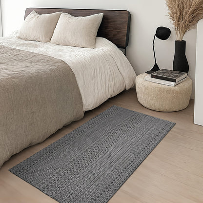 Washable Area Rug Non-Slip Rubber Backed Braided Woven Cotton Kitchen Mat Indoor Entryway Living Room Bedroom Floor Rug Multi-Size