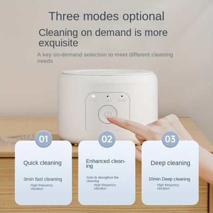 50 kHz Compact Ultrasonic Cleaner in Black Art Edition with Three Front Cleaning Modes for Small Items