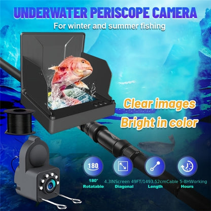 Underwater Fishing Camera 4.3-Inch HD Display with Night Vision & Triple Light Shielding – Portable Fish Finder with Bait Monitor, Complete Fishing Kit for Ice Lake River Sea Fishing