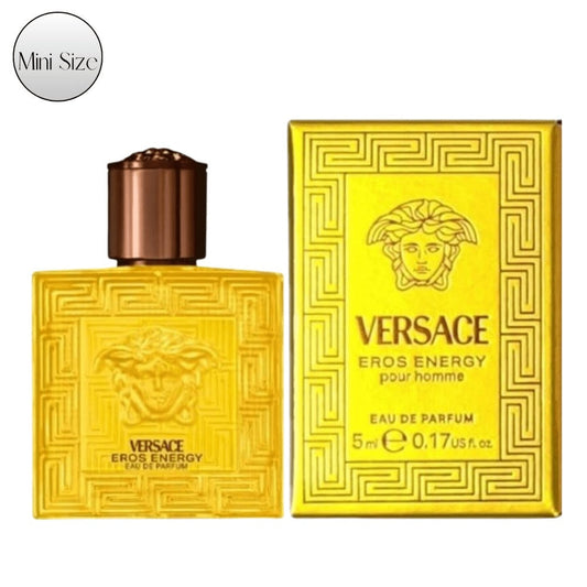 Men's Perfume Versace Eros Energy Eau de Parfum Travel Spray 5 ml in Portable Yellow Atomizer