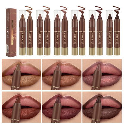Full Coverage Matte Lipstick Set 6 Shades Waterproof Long-Lasting Non-Fading – Velvet Paste Formula Orange Brown Pink Purple Red Lip Color for All Skin Tones Daily Wear Gift Women