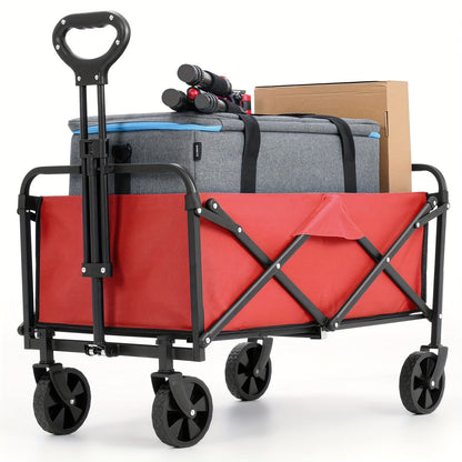 Folding Wagon Heavy Duty | Garden Cart Beach Wagon Camping Utility Outdoor Cart