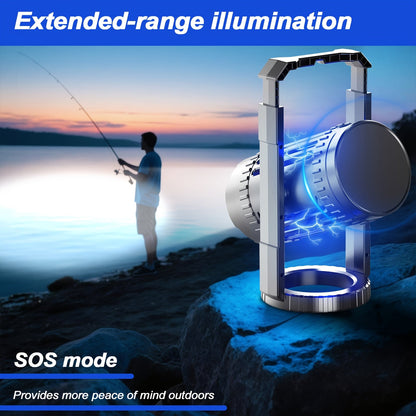 Rechargeable Lantern Bug Zapper with Blue Grid Light, Swivel Base, USB-C Cable and Cleaning Brush