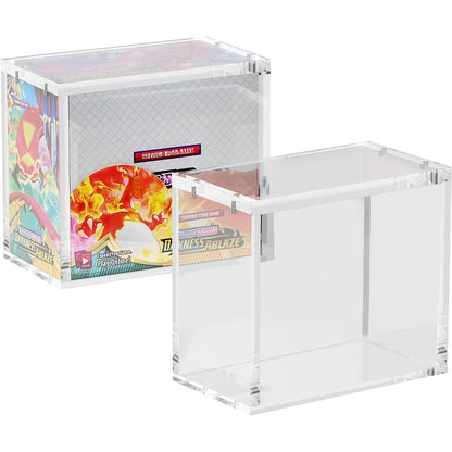 Clear Magnetic Booster Box Display Case in 6.1 x 3.5 x 5.3-Inch Size with Mixed 6mm and 3mm Panels