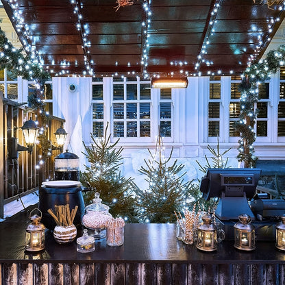 String Lights, IP65 Solar Fairy Lights with Eight Modes, 100- or 200-LED Pack Options and Seven Colors