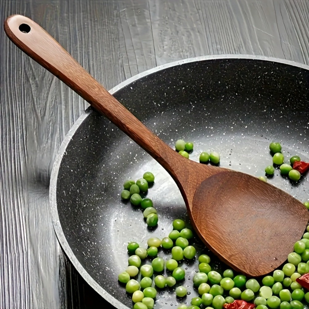 Wooden Kitchen Utensil Set with Five-, Six- or Ten-Piece Configurations and Optional Storage Box