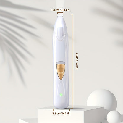 LED Paw Trimmer, Slim USB-Rechargeable Electric Clipper with 1mm Cutter Head for Dogs and Cats