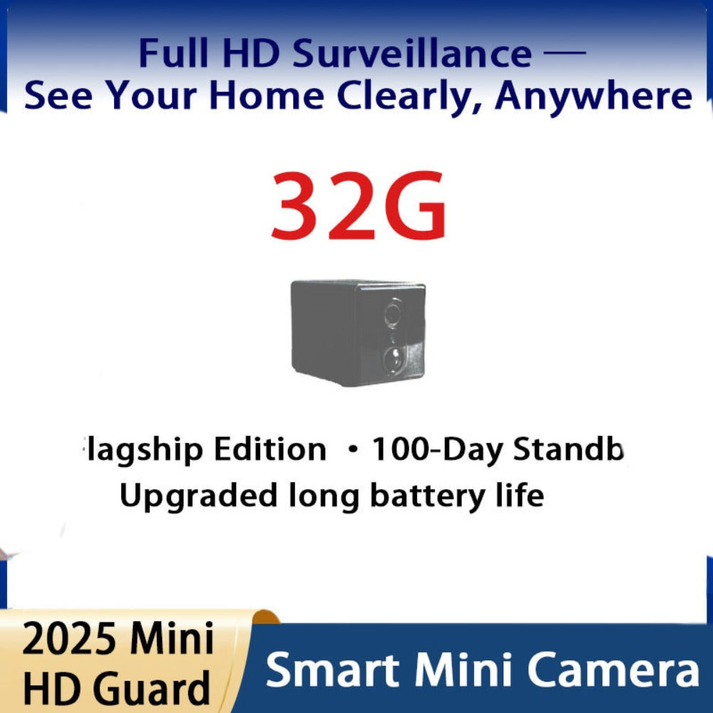 Security Camera Mini 1080P Pan-Tilt Model with Dual-Band WiFi, Infrared Night Vision and 7, 10 or 20-Day Standby Options