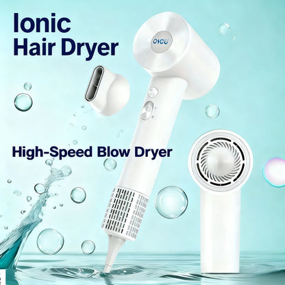 Compact Hair Dryer with 110,000 RPM Motor-Speed Marking, Six Color Options and Concentrator-Style Nozzle