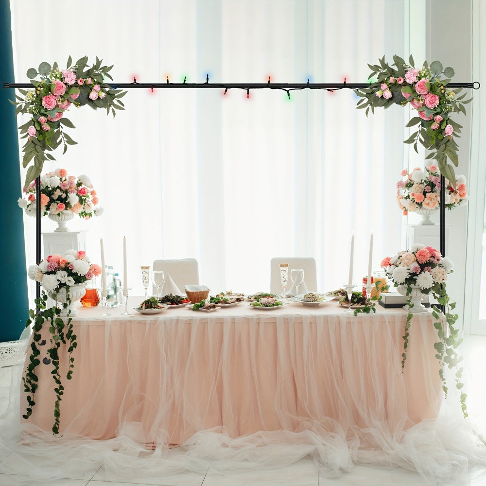 4x8ft Desktop Arch Stand for Photo Booth & Balloon Arrangements - Tool-Free Clip-On Durable Metal Backdrop Arch Frame for Weddings, Birthday Parties, Events & Photography Decoration