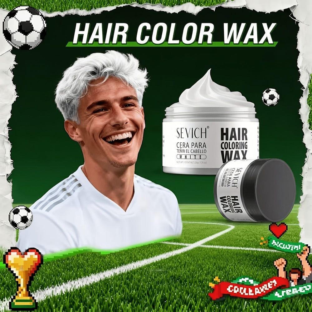Temporary Hair Color Wax with Strong-Hold Styling Formula in Ten Shades for Parties and Costumes