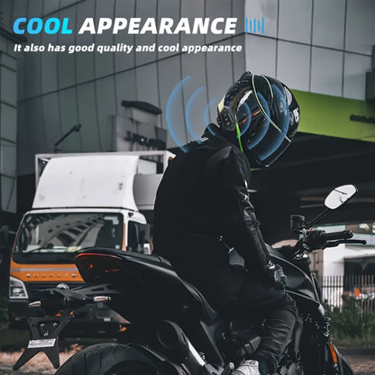 Motorcycle Helmet Bluetooth Headphones Wireless 5.0 – Hi-Fi Stereo, Noise Cancellation, Hands-Free Calls & Music, Easy Helmet Install, RGB Ambient Light Option, Durable Rider Headset