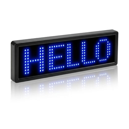 Programmable LED Badge Bluetooth App Controlled – Rechargeable Scrolling Text & Logo Display, 48x12 Pixel LED Name Tag for Events, Trade Shows, Restaurants, Parties & Gifts
