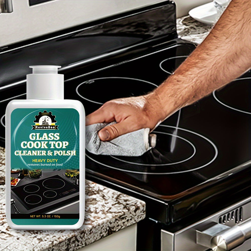 Glass and Ceramic Cooktop Cleaner and Polish in a Five-Pack Set for Routine Care of Smooth Cooking Surfaces