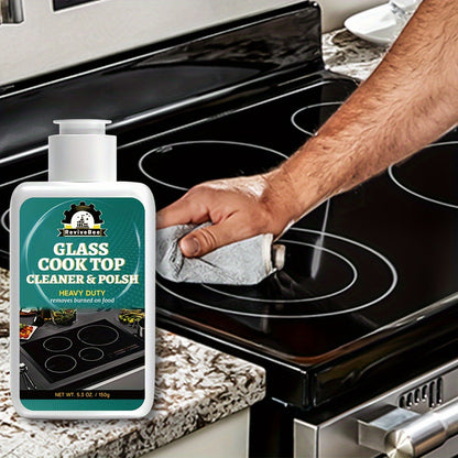 Glass and Ceramic Cooktop Cleaner and Polish in a Five-Pack Set for Routine Care of Smooth Cooking Surfaces