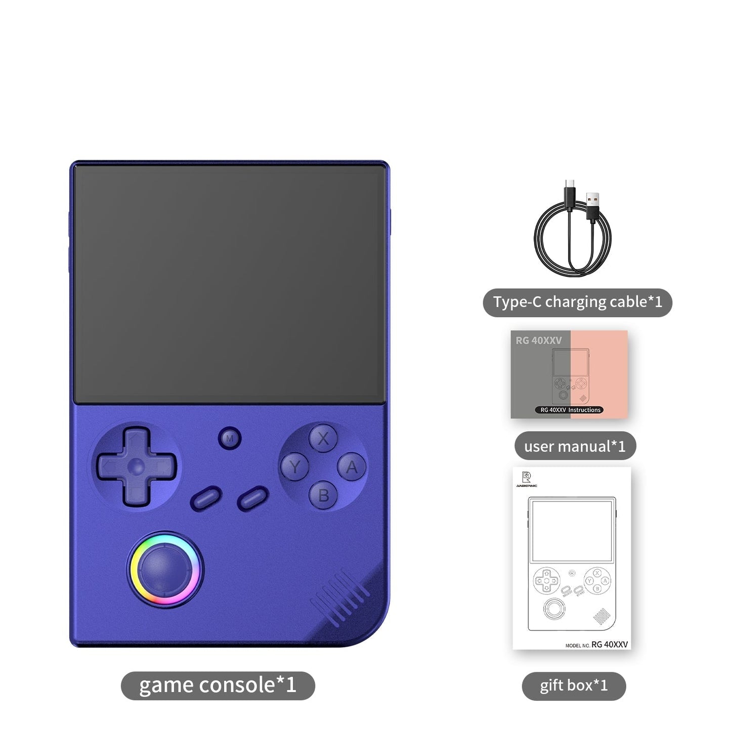 Handheld Game Console Anbernic RG40XX V Vertical with 4.0-inch IPS OCA Full-Lamination, 32GB+64GB, 32GB+128GB or 32GB+256GB Options, Linux