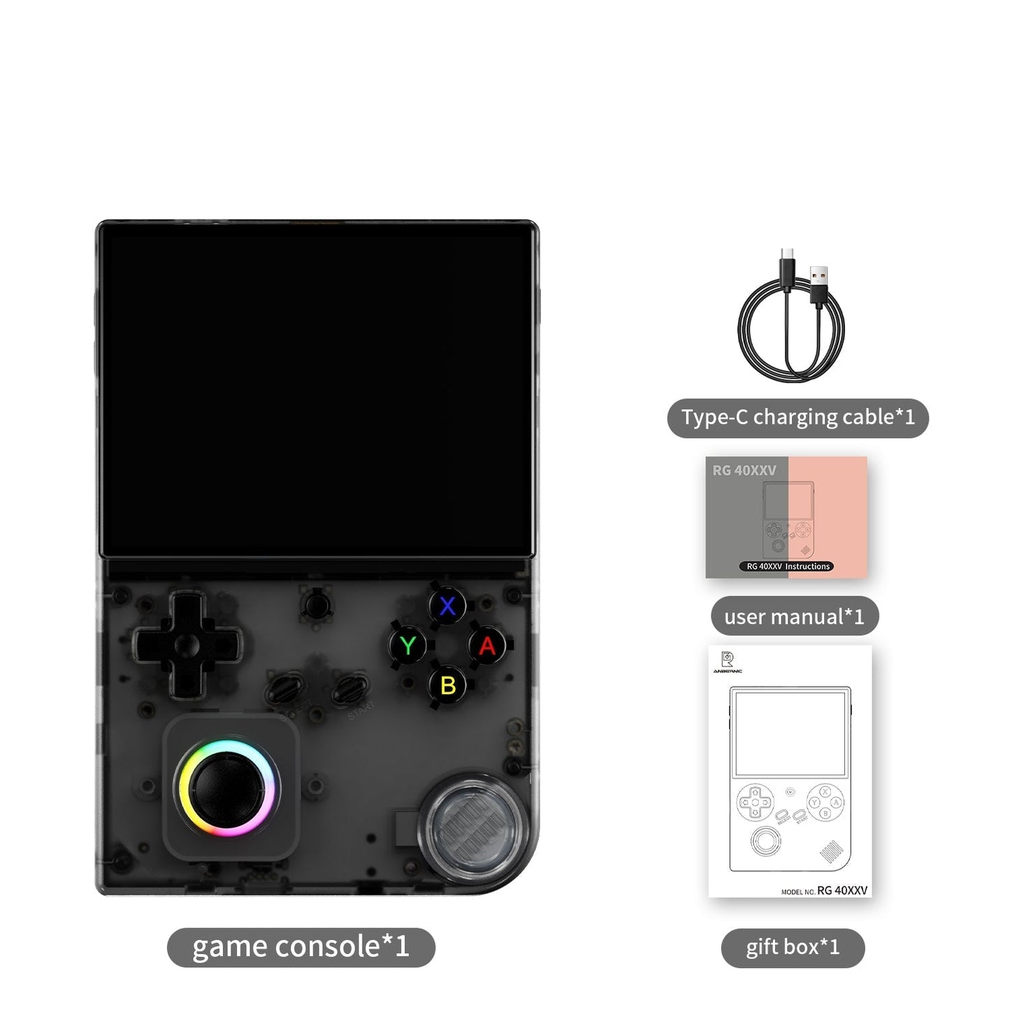 Handheld Game Console Anbernic RG40XX V Vertical with 4.0-inch IPS OCA Full-Lamination, 32GB+64GB, 32GB+128GB or 32GB+256GB Options, Linux