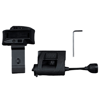 Three-Mode LED Helmet Rail Light with Black and Tan Checkout Options, ARC-Style Mount and Signal LEDs
