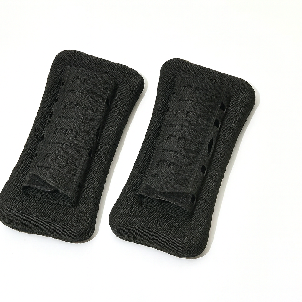 MOLLE Tactical Shoulder Strap Pads 2-Pack in Khaki, Black, Green or Brown with Loop Panels and Padded Backing