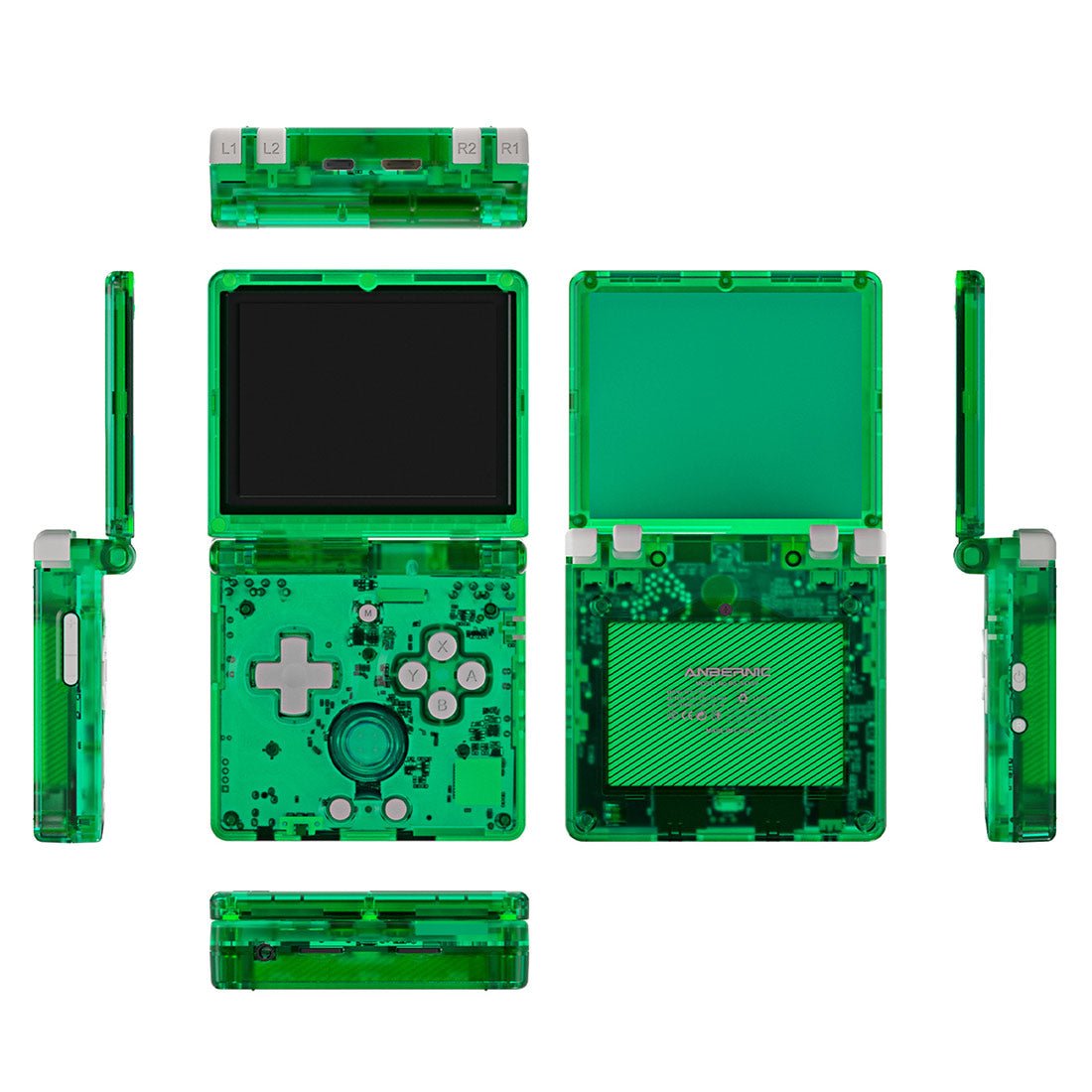 Handheld Game Console Anbernic RG35XXSP Clamshell with 3.5-inch IPS OCA Full-View, 32GB+64GB or 32GB+128GB Options, 3300mAh Battery, Linux