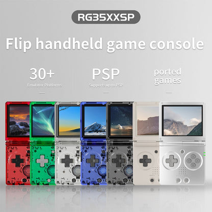 Handheld Game Console Anbernic RG35XXSP Clamshell with 3.5-inch IPS OCA Full-View, 32GB+64GB or 32GB+128GB Options, 3300mAh Battery, Linux