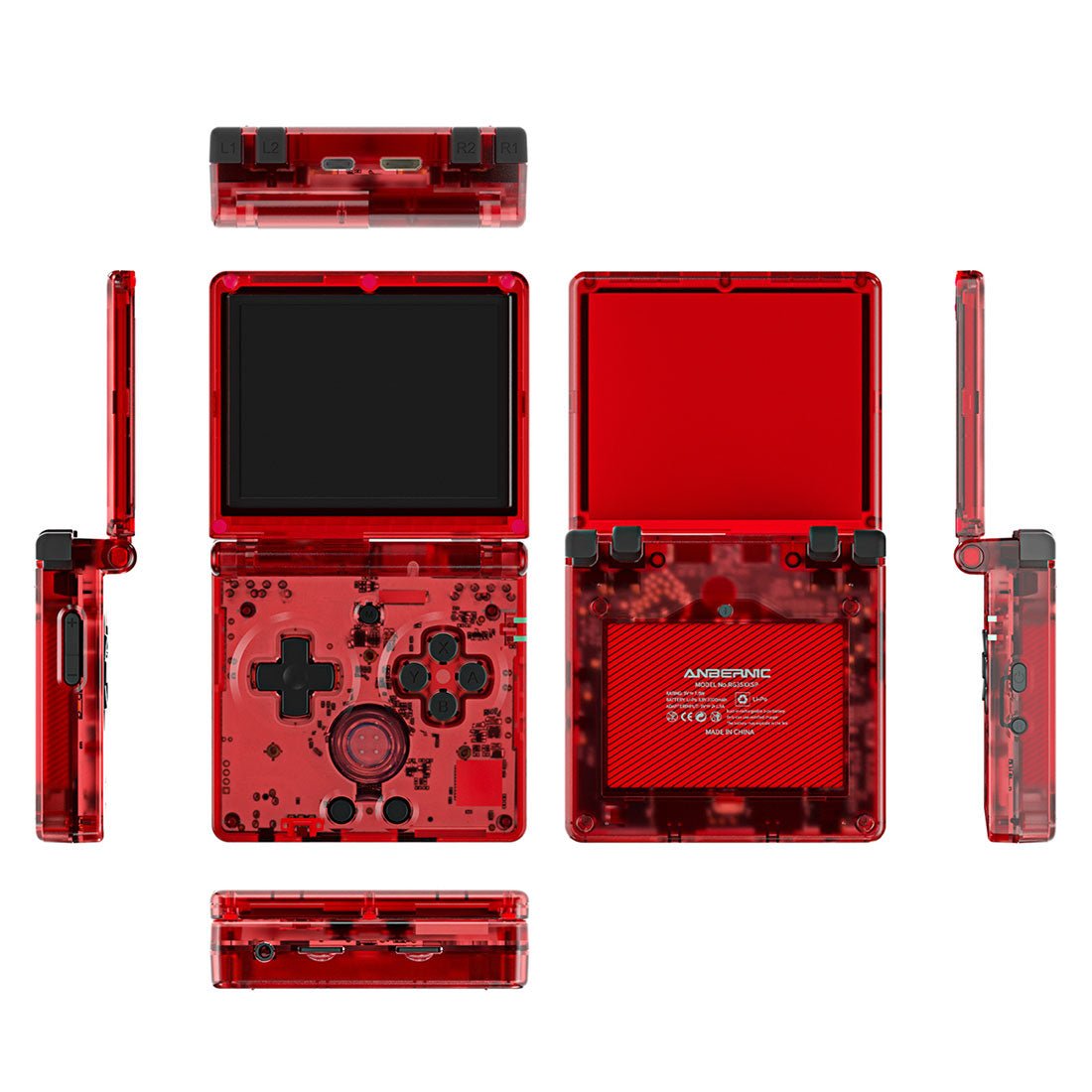 Handheld Game Console Anbernic RG35XXSP Clamshell with 3.5-inch IPS OCA Full-View, 32GB+64GB or 32GB+128GB Options, 3300mAh Battery, Linux
