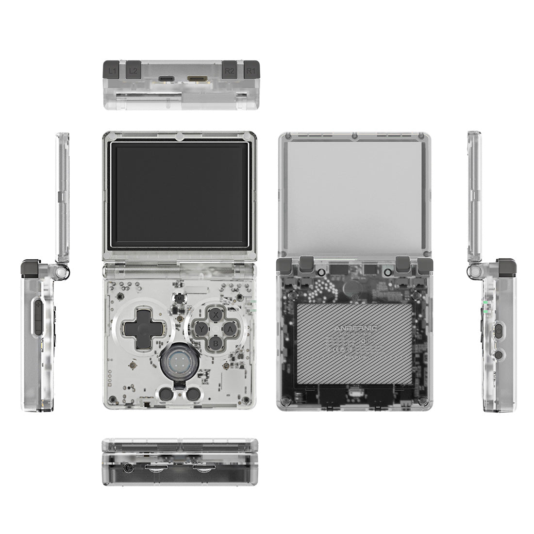Handheld Game Console Anbernic RG35XXSP Clamshell with 3.5-inch IPS OCA Full-View, 32GB+64GB or 32GB+128GB Options, 3300mAh Battery, Linux