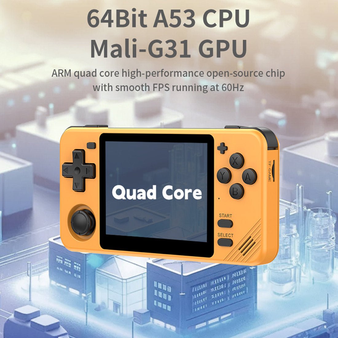 Handheld Game Console Powkiddy RGB10X with 3.5-Inch IPS OCA full-lamination, 480x320, 64GB or 128GB Options, 2800mAh Battery