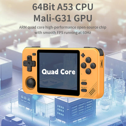 Handheld Game Console Powkiddy RGB10X with 3.5-Inch IPS OCA full-lamination, 480x320, 64GB or 128GB Options, 2800mAh Battery