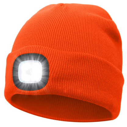 LED Beanie Light with Built-In Rechargeable Headlamp Hat