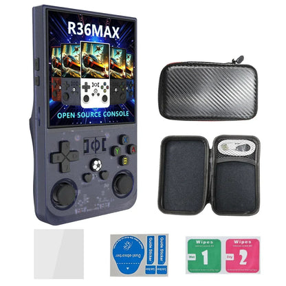 Handheld Game Console R36 Max with 4.0-Inch IPS, 720x720, Tempered Glass, 64GB or 128GB Options, 4000mAh Battery, Linux
