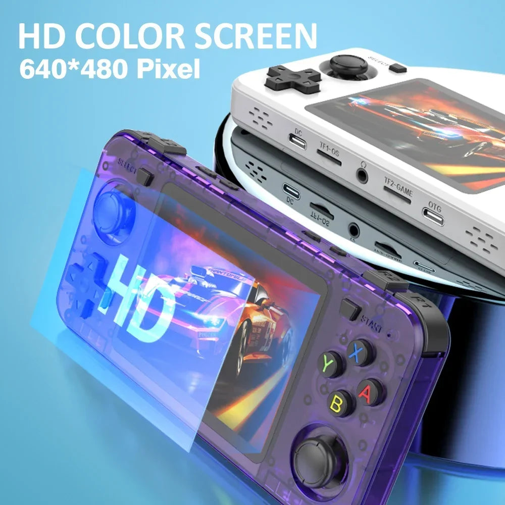 Handheld Game Console R36H with 3.5-Inch IPS, 640x480 (4:3 ratio), 64GB or 128GB Options, 3000mAh Battery, ArkOS
