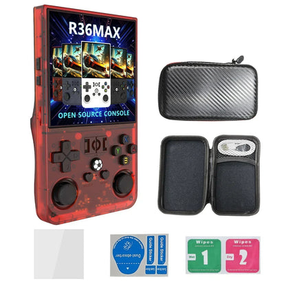 Handheld Game Console R36 Max with 4.0-Inch IPS, 720x720, Tempered Glass, 64GB or 128GB Options, 4000mAh Battery, Linux
