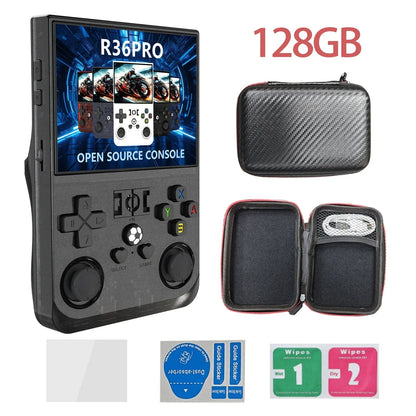 R36PRO Handheld Game Console – Hall Effect Joystick 3.5" IPS RK3566 30+ Emulators 30000 Games 4000mAh 64GB 128GB PS1 N64 PSP GBA 5 Colors