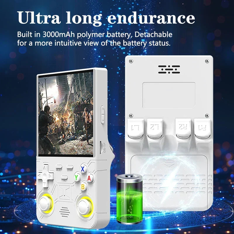 Handheld Game Console R36 ULTRA with 4-Inch IPS, 720x720, 128GB or 64GB Options, 3000mAh Battery, Open-Source Linux