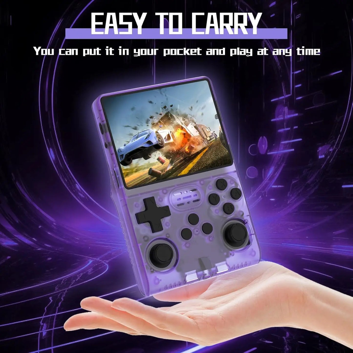 Handheld Game Console R40S Pro with 3.5-Inch IPS HD, 640x480 resolution, 256GB Options, 3500mAh Battery, 30,000-game 256GB bundle