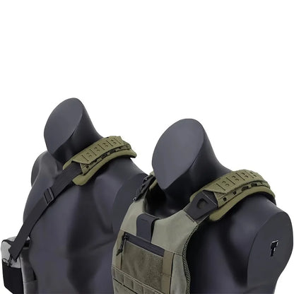 MOLLE Tactical Shoulder Strap Pads 2-Pack in Khaki, Black, Green or Brown with Loop Panels and Padded Backing