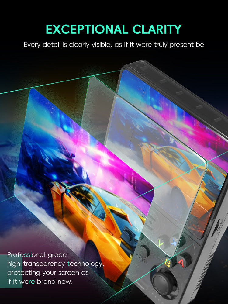 Screen Protector OVM Tempered-Glass Set for R36S, R35S and RGB20S Handheld Consoles with 1, 2 or 3-Piece Options